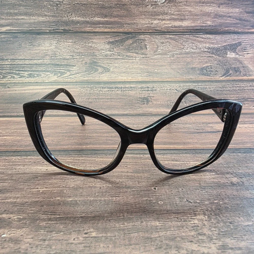 Vera Wang Hera PL Cat Eye Eyeglasses Dark Tortoise Rhinestone Embellished Frames